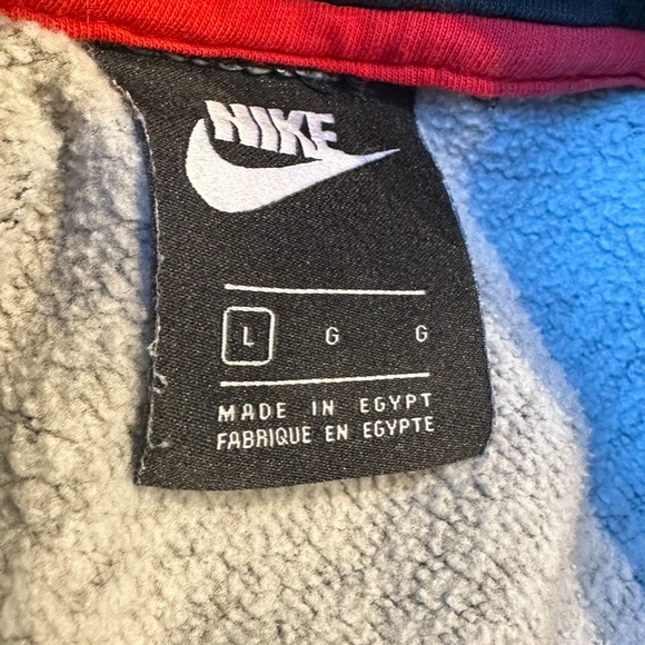 Nike Kids Black and Gray Striped Sweatshirt with Pocket Size Large - Picture 8 of 9